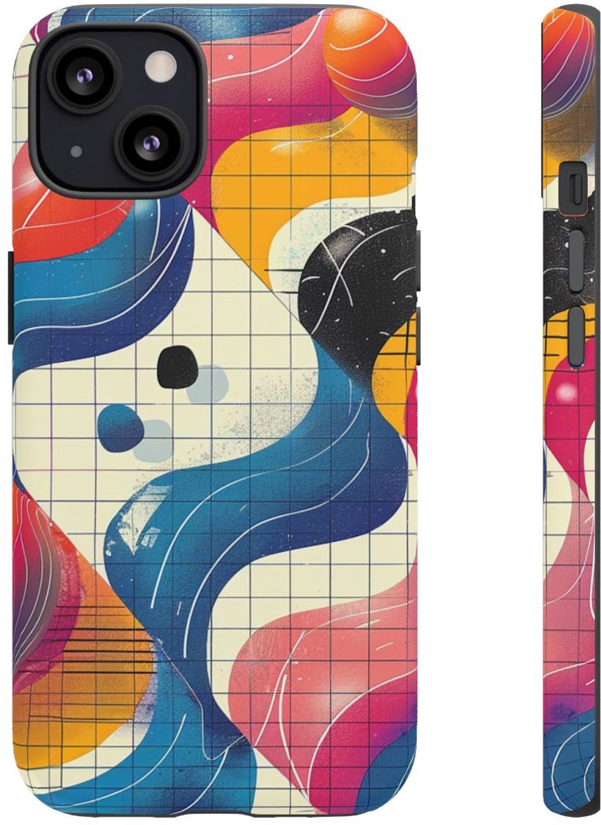 Kleurrijk Abstract Geometrisch Ontwerp – Telefoonhoesje Geschikt voor iPhone 13