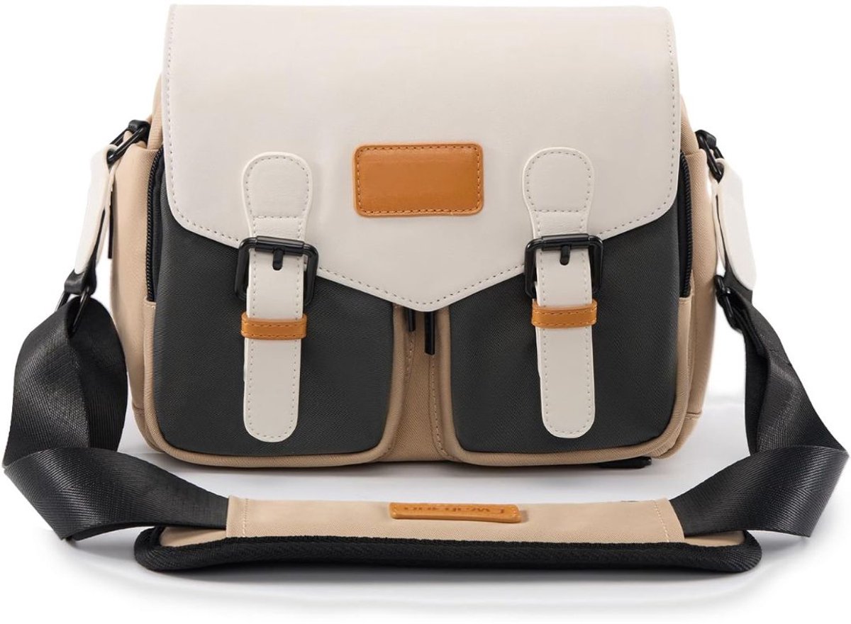 CLGP® Cameratas - Cameratassen - Rugzak - Beige en Zwart