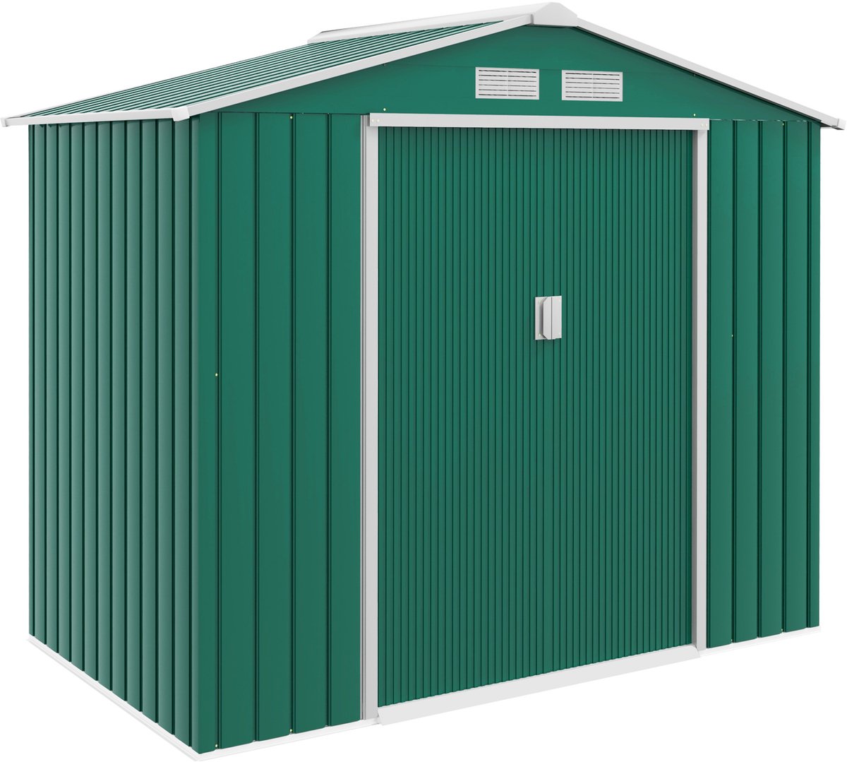 Outsunny-Tuinopslag-Stalen plaat-213x130x185cm-Donkergroen