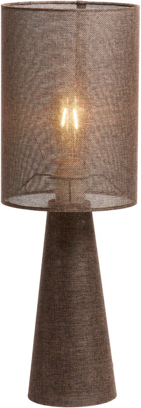 Light & Living Tafellamp Micky Linnenlook - Bruin