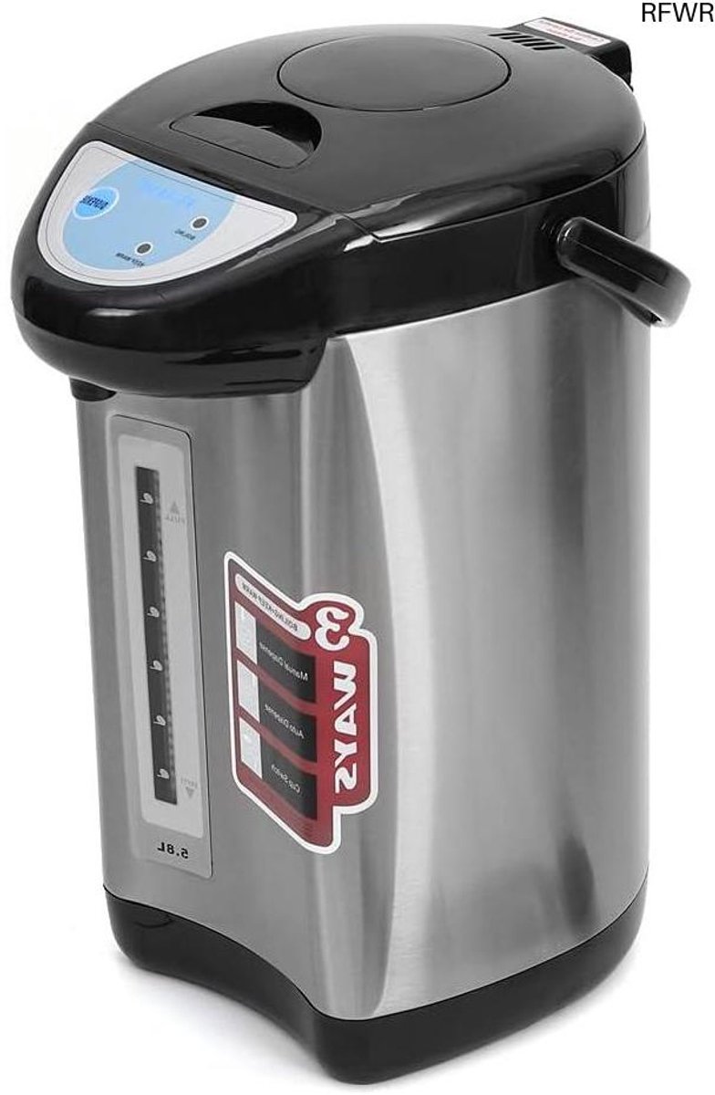 RFWR® Thermopot Waterkoker 5,8L - 750W Roestvrij Staal - Ideaal Voor Thuis, School en Kantoor