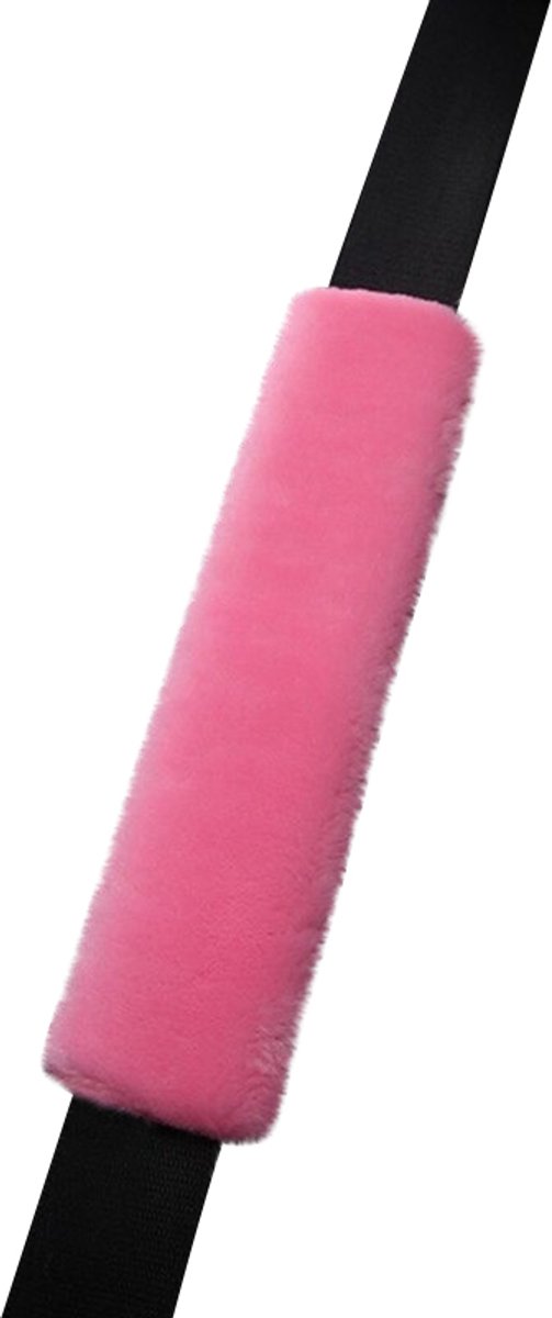 Gordelbeschermer - Roze Pluche Gordelhoezen 2 Stuks - Kasey Products van Merkloos — afbeelding 2