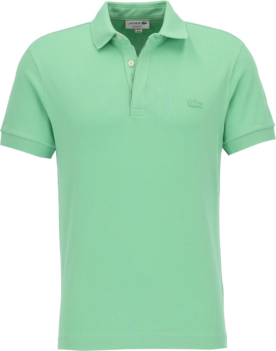 Lacoste Paris Stretch Pique Polo Regular Fit limoen Groen