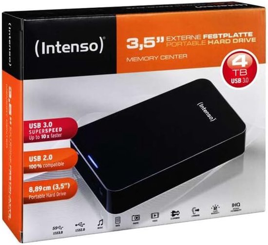 RFWR® 4 TB Externe Harde Schijf, 3,5 Inch, 5400 Rpm, 32 Mb Cache, USB 3.0, Zwart van RFWR — afbeelding 4