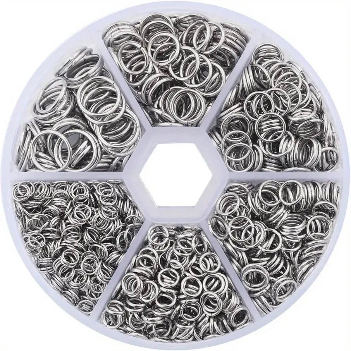 Ringetjes Sieraden Maken - 880 stuks Zilver - 6 Maten van 4 tot 10 mm - Kasey