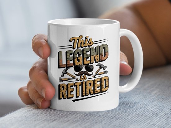 Gepensioneerde Legend Mok, Grappige pensioen cadeau ideeën, Nieuwe baan Mok, Gepensioneerde man Mok, Grappige mokken, Koffiemok