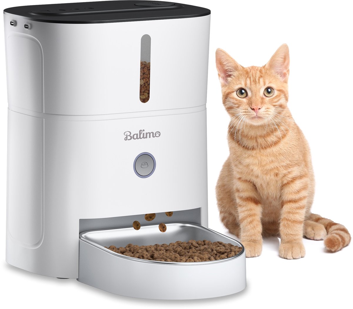 Balimo Automatische Voerbak Kat en Hond - Voerdispenser - Voerinhoud 3L - Wit - Balimo - €38,01