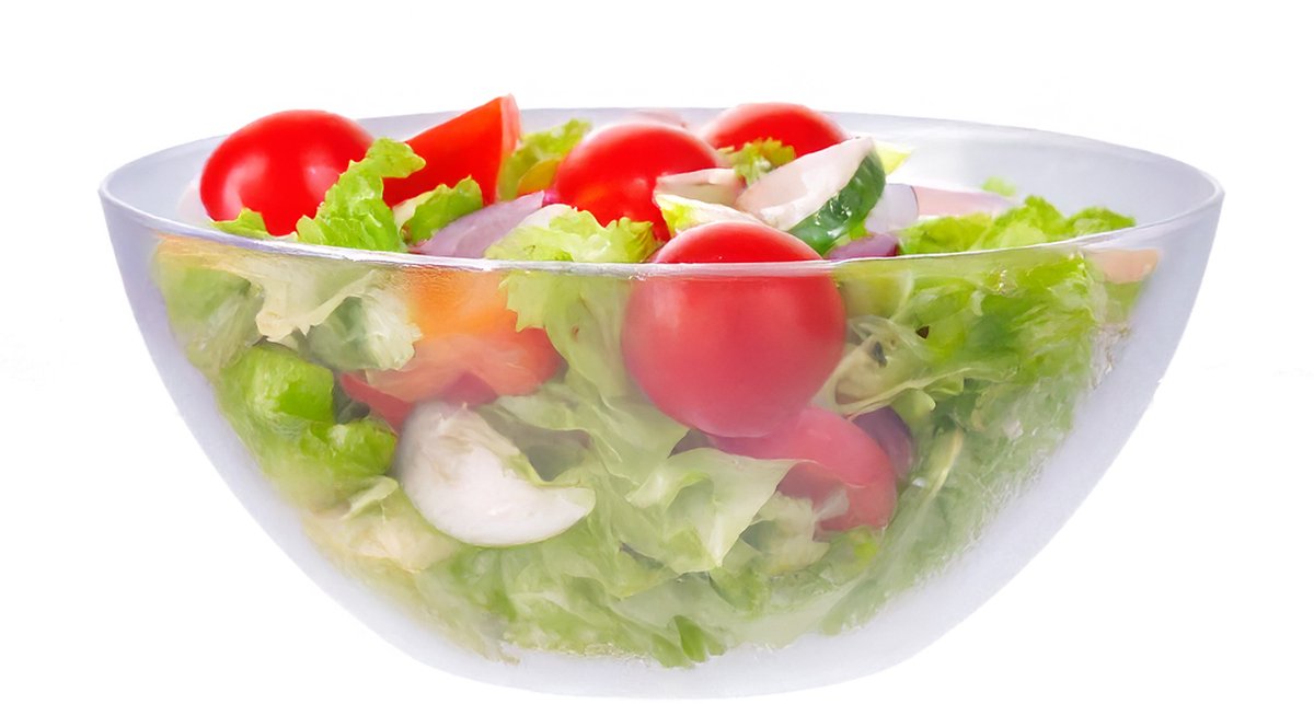 Plasticforte Serveerschaal - D26.5 x H12 cm - kunststof - transparant - saladeschaal