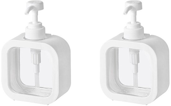 Flacon pompe vide Dussdote 300 ml - distributeur de savon liquide - distributeur de gel douche - pour salle de bain, cuisine - 2 pièces