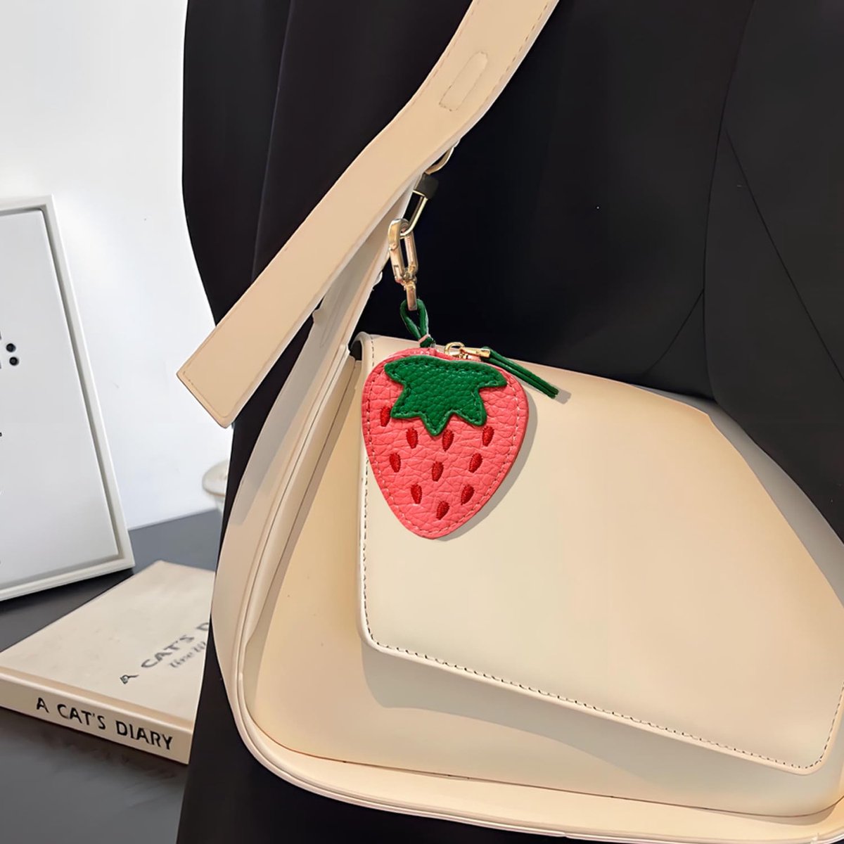 Niedlicher Früchte-förmiger Leder-Münzbeutel Mini-Reißverschluss-Kopfhörertasche