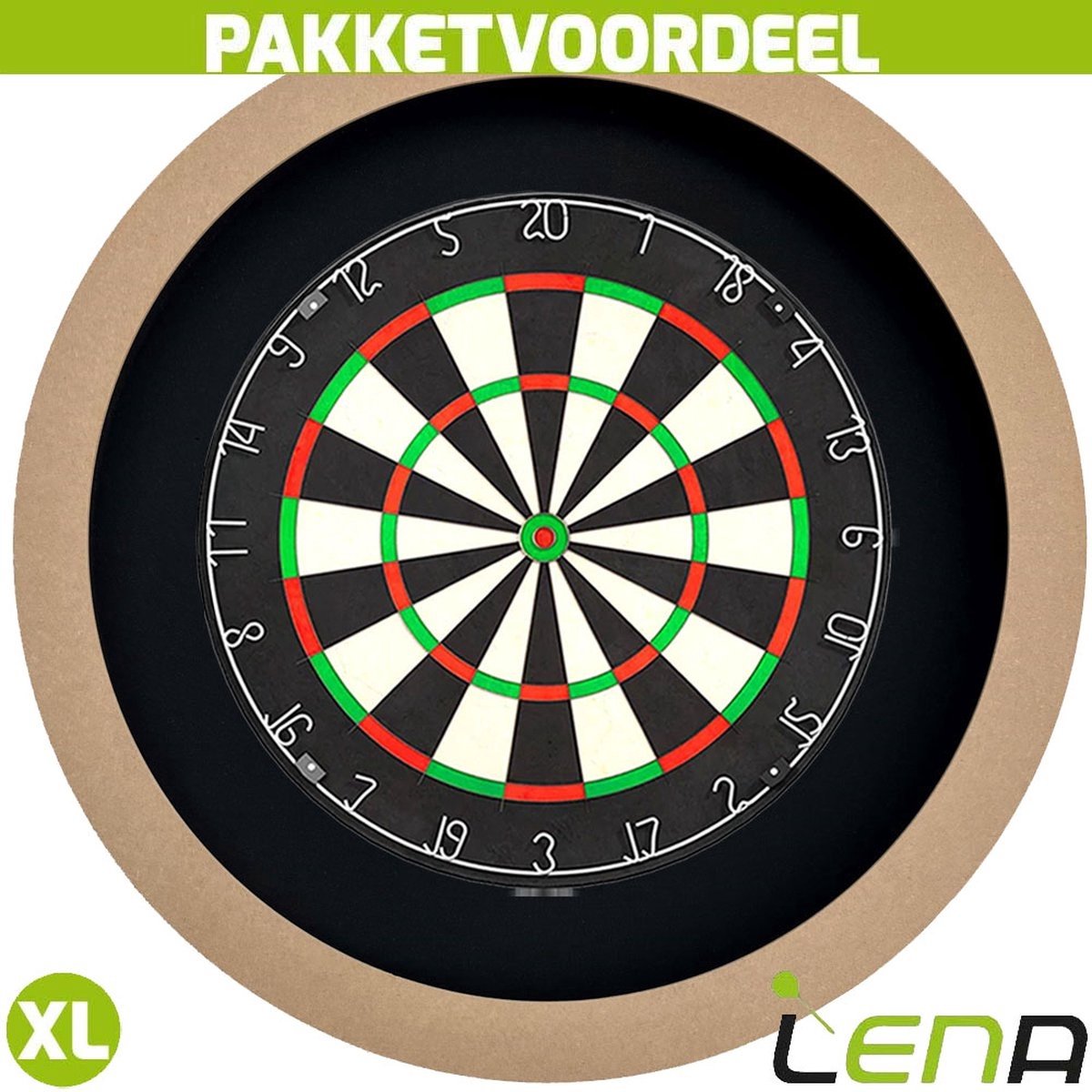 Lena Professional Dartbord + Lena Dartbordverlichting Basic XL (Plain)