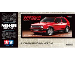 Tamiya Modelbouwpakket Auto - 58748 RC Auto - Volkswagen Golf II GTI 16V - MB-01 RC Plastic - 1:10 - Modelbouw