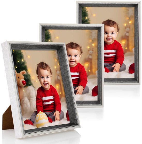 Home & Styling Houten fotolijsten - 2 st - geschikt voor een foto van