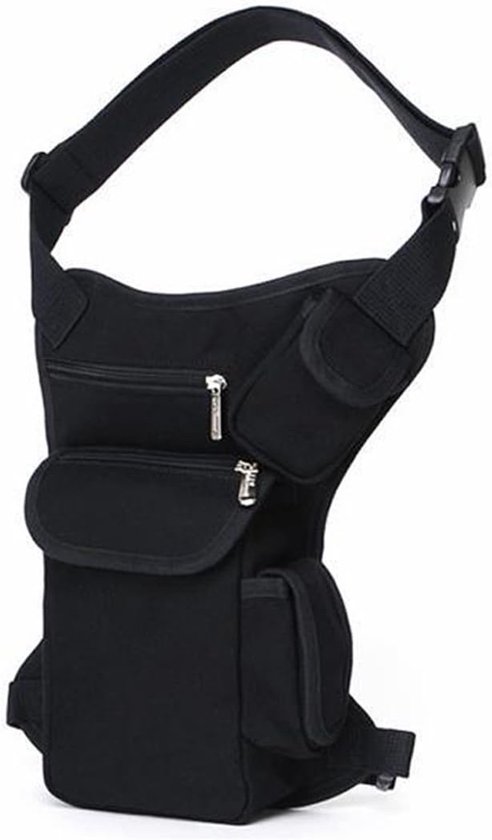 MIGHTYDUTY Beentas motorfiets dijzak voor mannen vrouwen multifunctionele dijtaille heuptasje drop beenzak voor fietsen rijden reizen buitenshuis motortas, Grijs, 11.41x3.93~5.90x11.41 inches