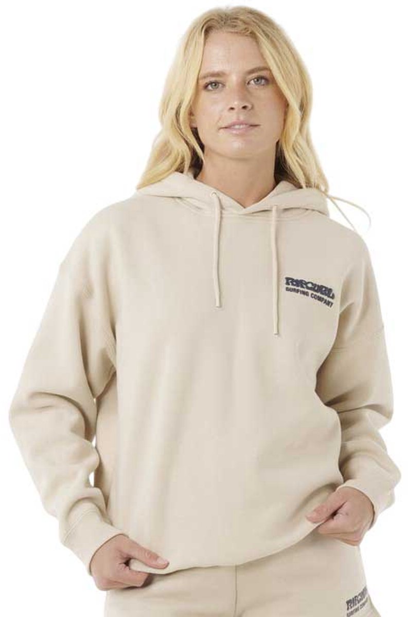 Rip Curl Surf Puff Heritage Hoodie L Vrouw Natural