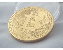 Bitcoin Munt - Goud Kleur - 4 st