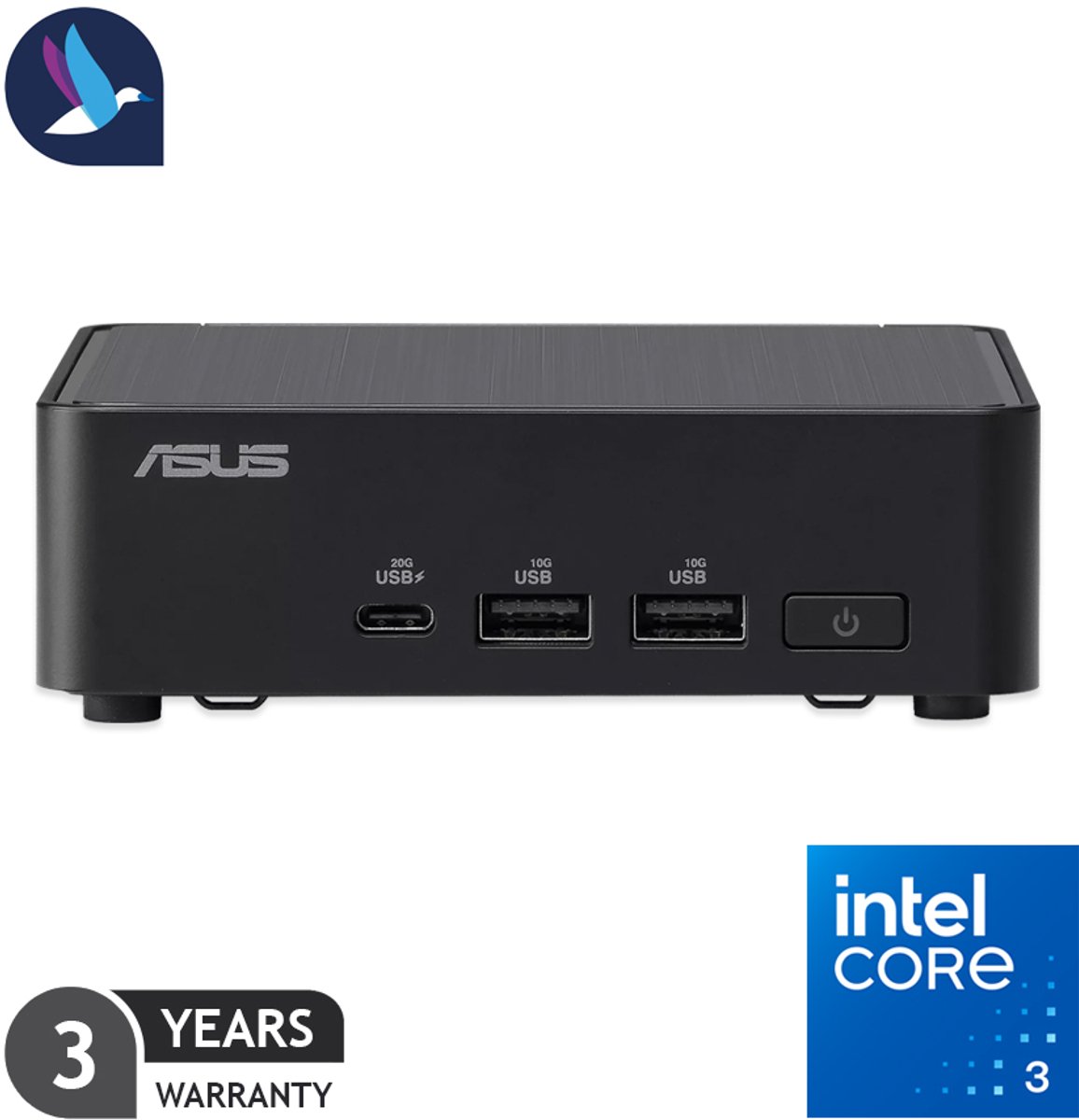 Asus NUC Mini PC - Intel Core 3 100U - 16 GB RAM - Kingston 512 GB SSD - Windows 11 Pro