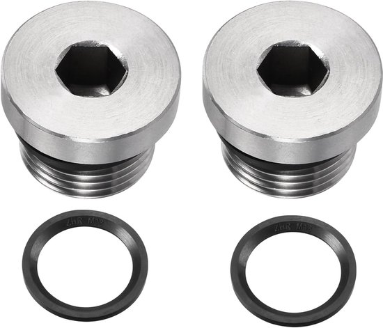 Foto: 2 stuks m18 x 1 5 roestvrij stalen buisplug interne zeskantkop socket pijpfitting pijp accessoires eindpijpuiteinden zilver