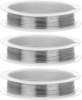 Fil D'Artisanat 3 Mm X 10 M Fil Aluminium Argent Fil De Fer Souple Loisir Creatif Pour Fabrication De Bijoux Fabrication De Modèles Art Floral