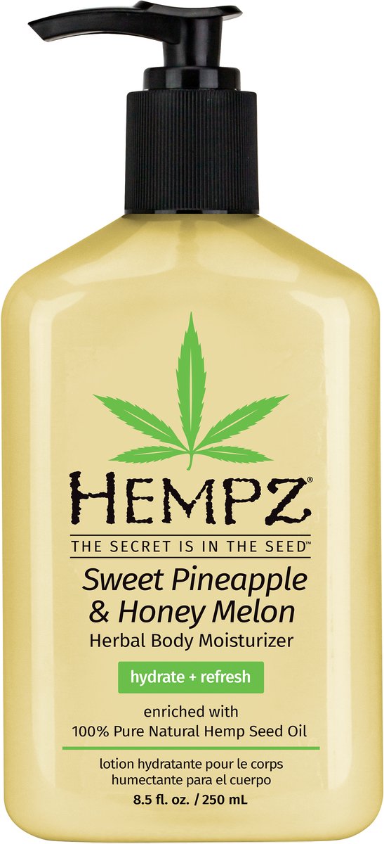 Hempz Original Sweet Pineapple & Honey Melon Herbal Body Moisturizer 250 ml - Hydraterende Crème - Body Lotion voor Dames en Heren - Hydraterend & Verzachtend - Ananas Honing Meloen