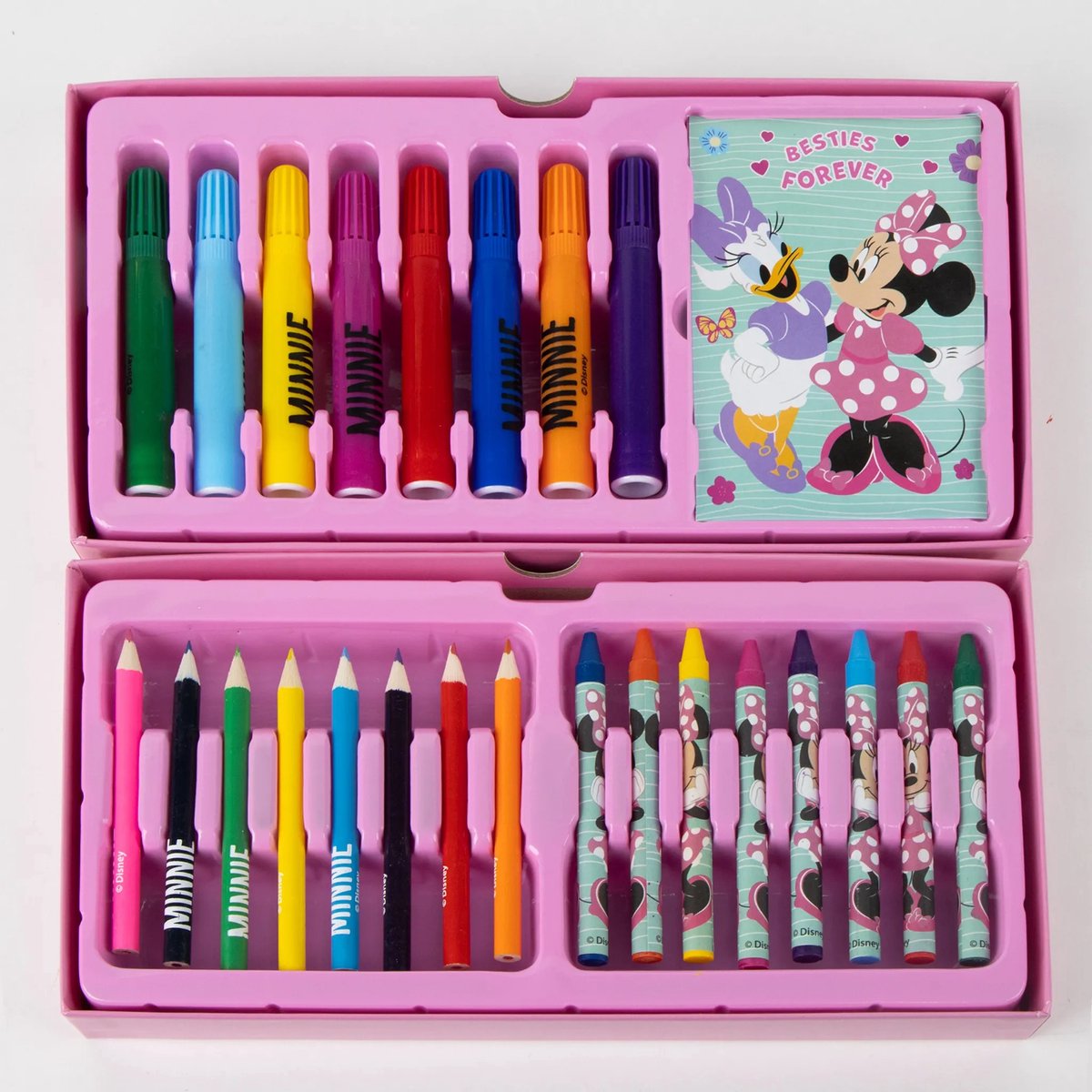 Minnie Mouse Knutseldoos Meisjes – 44-delig Tekenpakket – Kleuren & Verven met Besties Forever — afbeelding 3