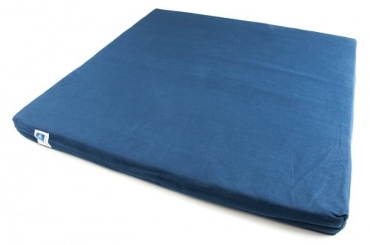 Meditatiemat donkerblauw met kokosvezels gevuld