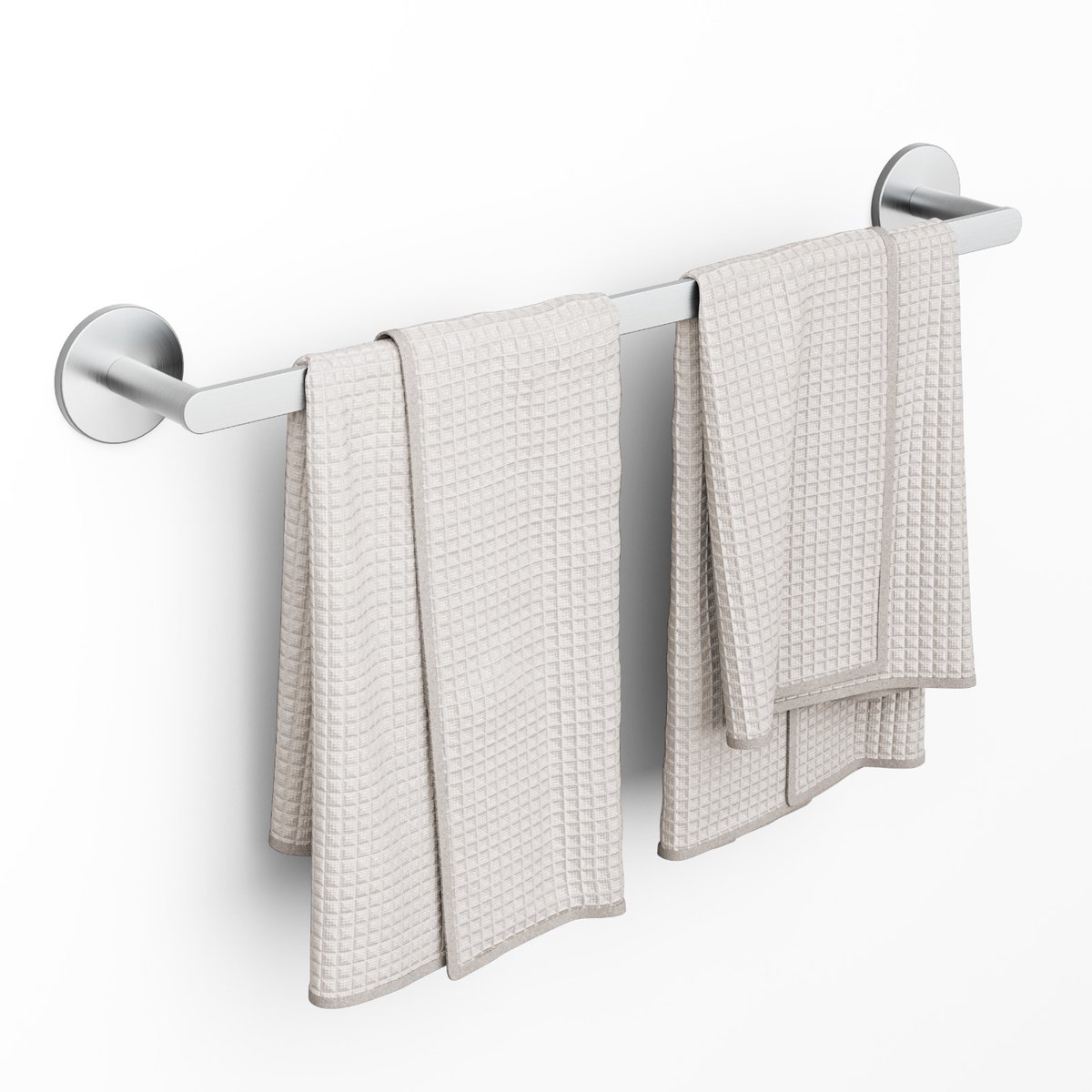 CECIPA max Handdoekrek 60 cm - Handdoekstang - Zelfklevend/Zonder Boren - Badkamer Plank - Badkamer Accessoires - Handdoekhouder -Handdoekenrek Badkamer - Zilver