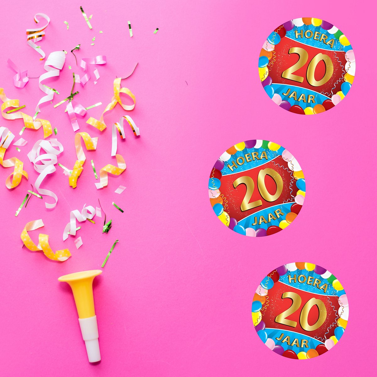 Bierviltjes 20 jaar - 50x stuks - multicolor - verjaardag/feest - feestartikelen