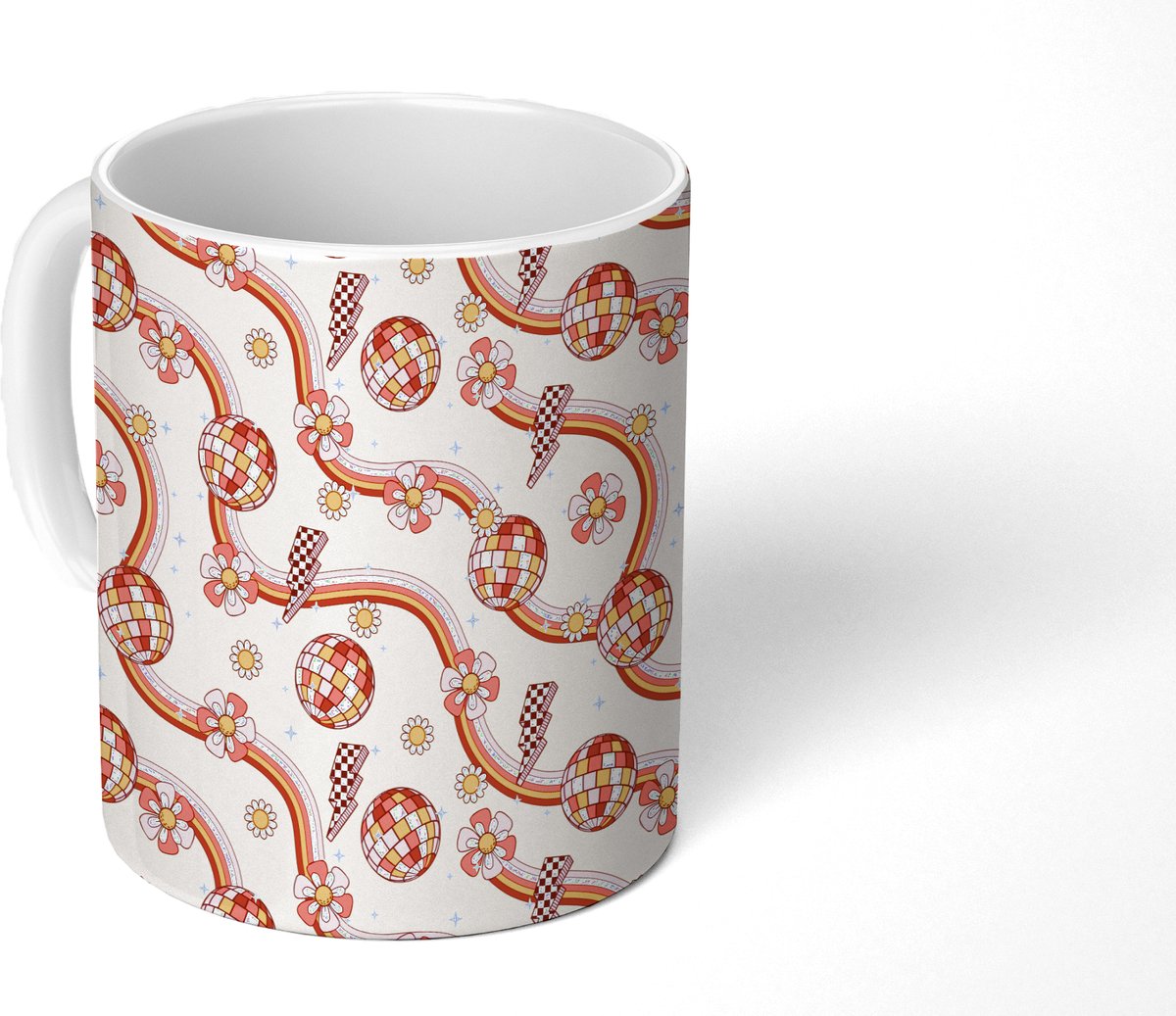 Mok - Koffiemok - Retro - Disco - 70s - Discobal - Multi - Mokken - 350 ML - Beker - Koffiemokken - Theemok