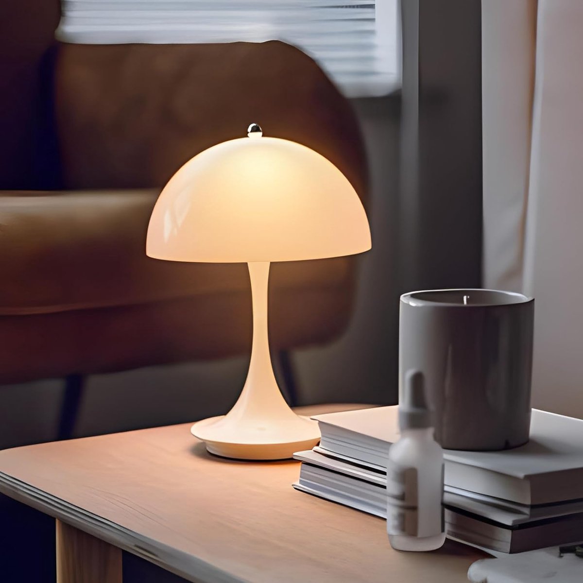 ibettertec - Oplaadbare Tafellamp - Draadloze tafellamp met aanraakbediening, dimbare LED-accu - Dimbaar 3000K - 6000K - Decoratie voor Tuin, Woonkamer, Slaapkamer - Wit