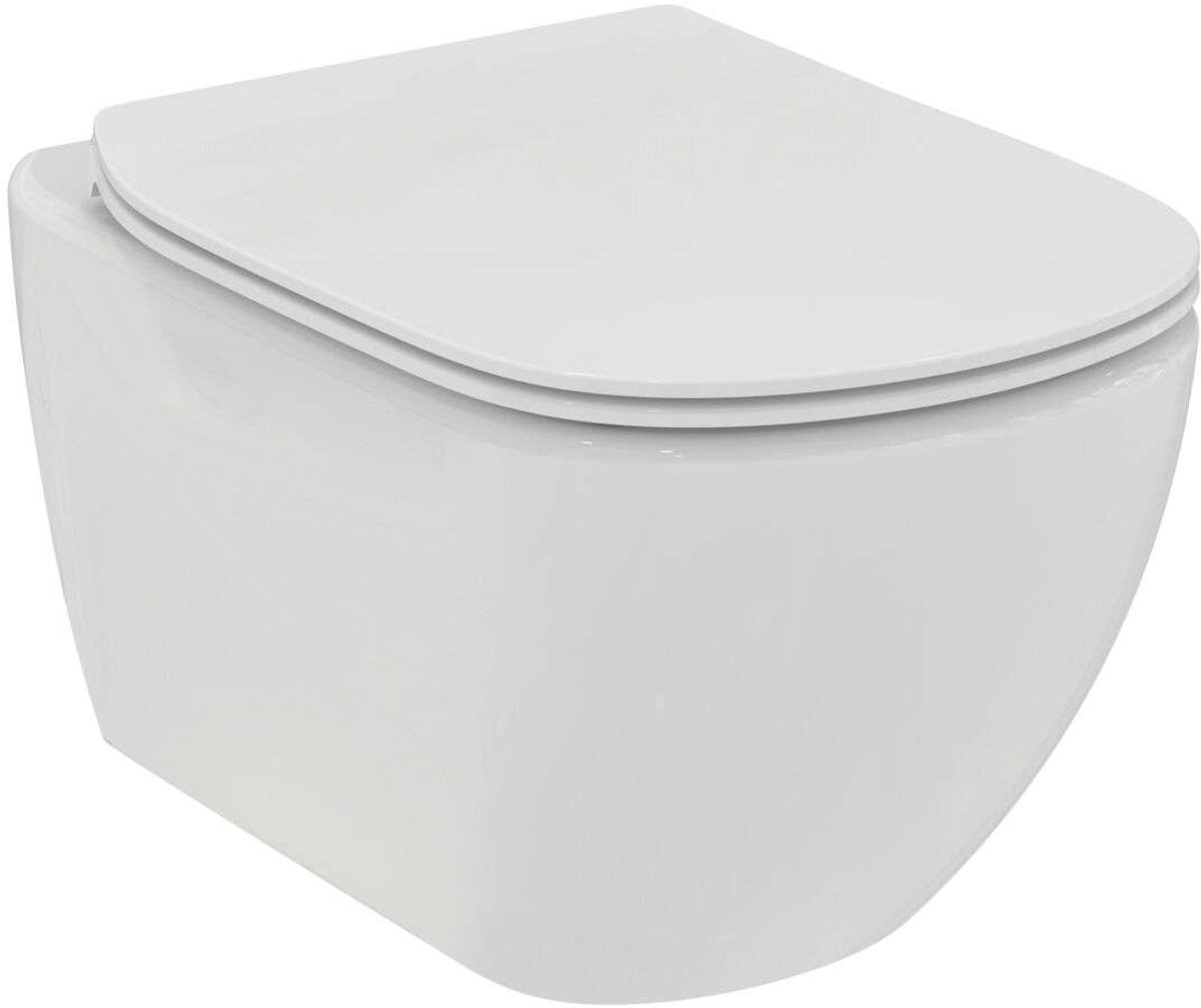 Ideal Standard Tesi - Hangend toilet met toiletbril SoftClose, RimLS+, wit T536001