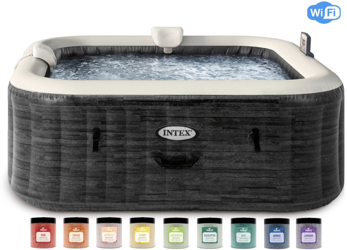 Intex PureSpa Greystone Deluxe + Aquatural Set Aroma - Intex - €695,00