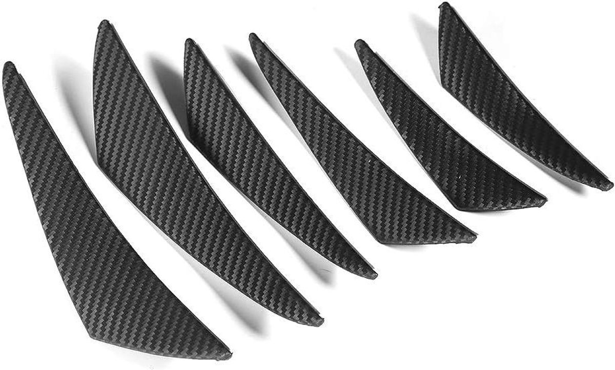 Allecto Plus - Spoilerlip voor bumper - 6 stuks - universeel - onderhoudsservice - duurzaam materiaal - eenvoudige installatie