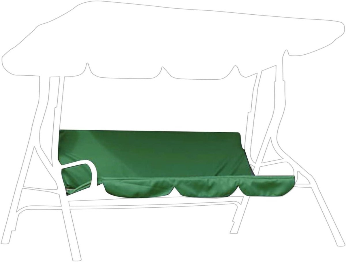 Inovra Plus - Waterdichte Polyester Taffeta Zitkussenhoes voor Outdoor Lounge Schommelstoel - 150 * 50 * 10CM - Hangmat & Bank Vervangen - Groen - Tuinmeubelen Opties
