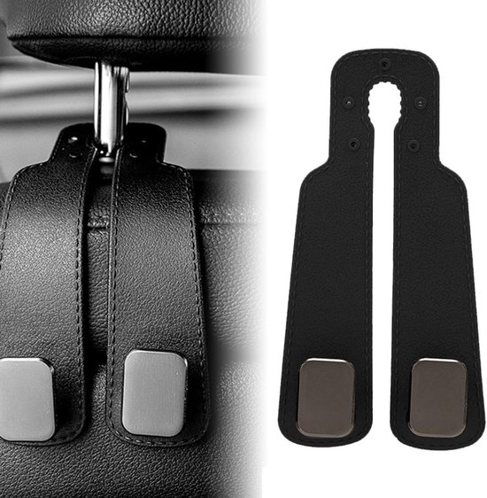 Allecto Plus - Haak voor hoofdsteunen auto achterbank opberghaak - Gemakkelijk en praktisch - Accessoire voor auto-interieur - Universele toepassing.