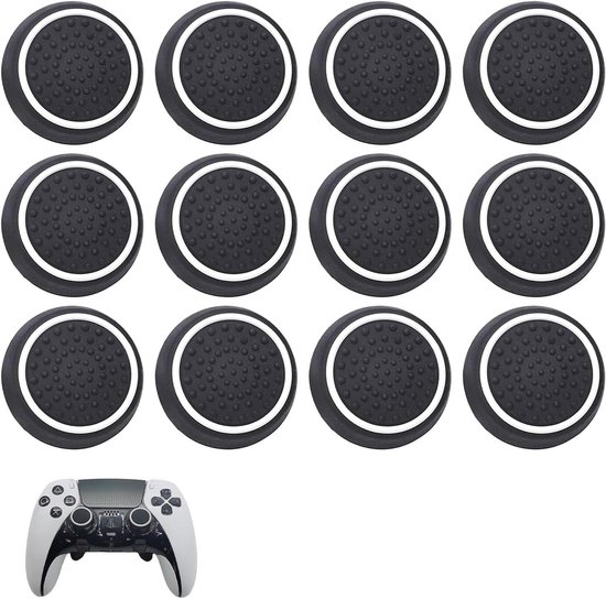 Lot de 64 capuchons en silicone pour manette PS5 PS4, manette analogique pour manette