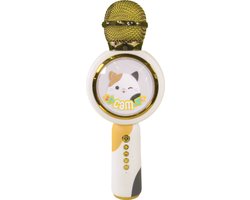 Squishmallows - Cam - draadloze karaoke microfoon voor kinderen - oplichtend LED display - speaker - stemvervorming