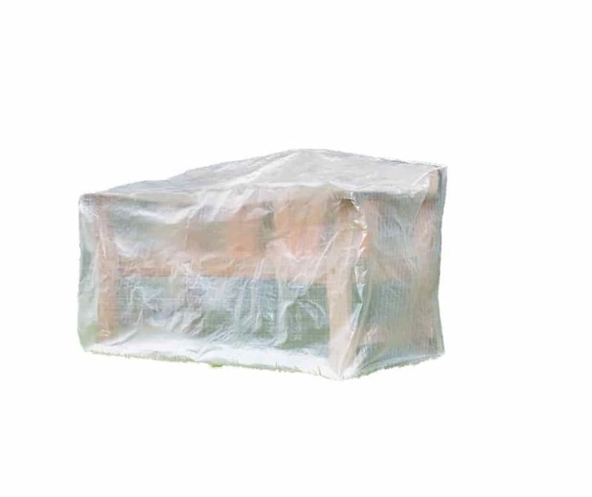 Tuinmeubelhoes 2-zitsbank transparant 120x75x80 cm