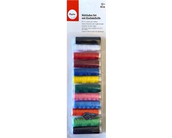 Naaigaren kit 12 kleuren polyester Voordeelset - Naaien - Naaimachine Hand Naaien - 12 stuks Naai garen