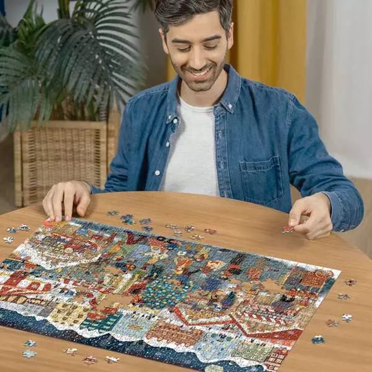 Ravensburger kerstmarkt legpuzzel 1000 stukjes - puzzel volwassenen. — afbeelding 4