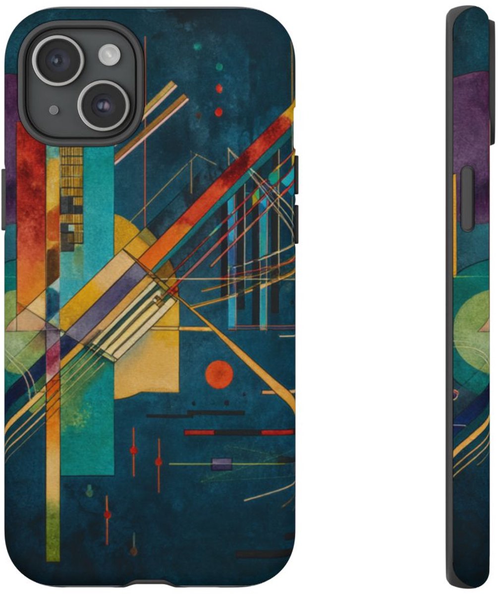 Abstracte Geometrische Kunst – Telefoonhoesje Geschikt voor iPhone 15 Plus
