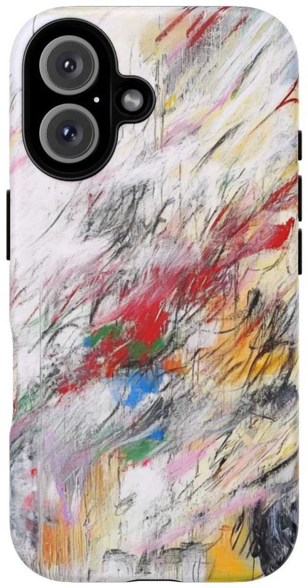 Abstracte Kleurrijke Penseelstreken – Telefoonhoesje Geschikt voor iPhone 16