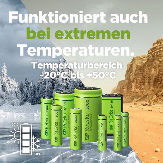 GP Batteries 270AAHCE-2WB2, Batterie rechargeable, AA, Hybrides nickel-métal (NiMH), 1,2 V, 2 pièce(s), 2600 mAh