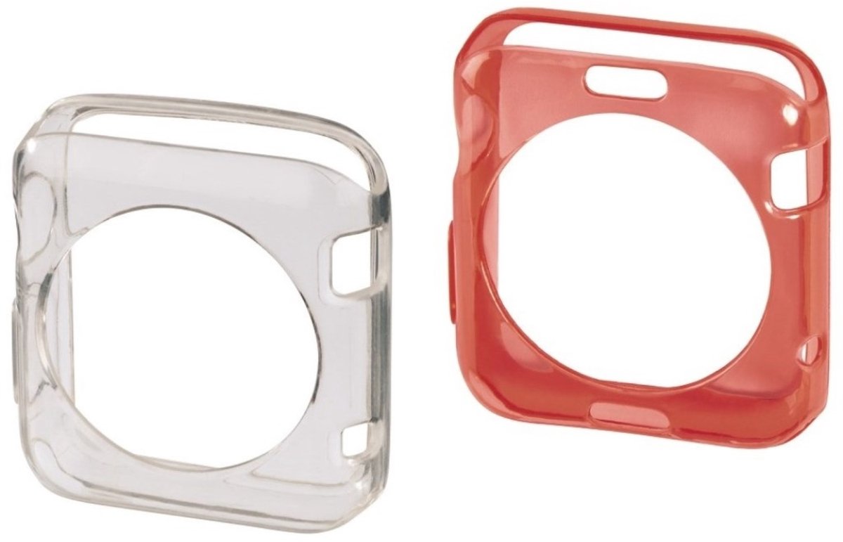 Hama Crystal Cover Set Apple Watch 42Mm Transpar&Rood