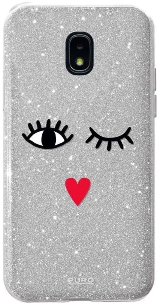 Cover EYES Zilver voor Samsung J3 2018