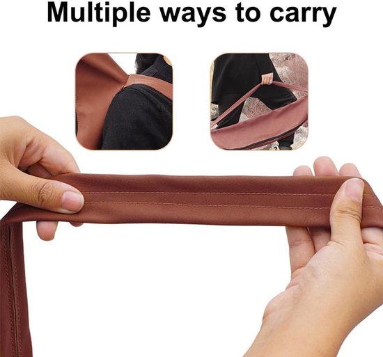 Boogschiettas - 152 cm PU-lederen compoundboog-etui - boog-draagtas - opbergtas voor recurveboog - lange boog - paardenboog - traditionele boog — afbeelding 4