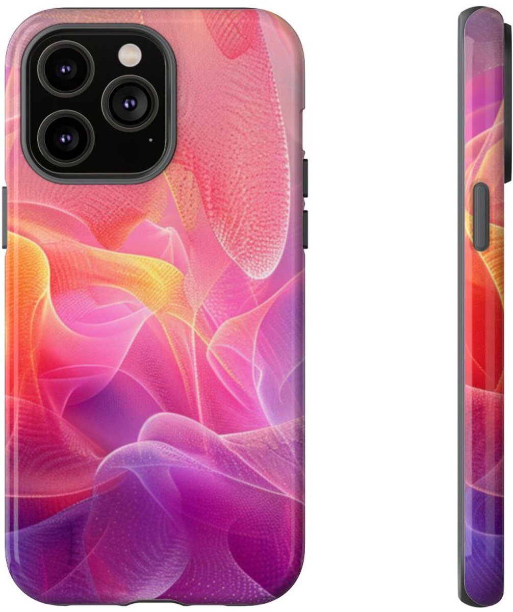 Kleurrijk Abstract Lichtfractal Design – Telefoonhoesje Geschikt voor iPhone 14 Pro Max
