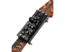 Draagbare gitaarakkoordhulp en trainer, geschikt voor akoestische gitaar, een leermiddel voor beginners en gitaristen met artritis, om snel zelfvertrouwen op te bouwen en een gevoel van voldoening te krijgen.