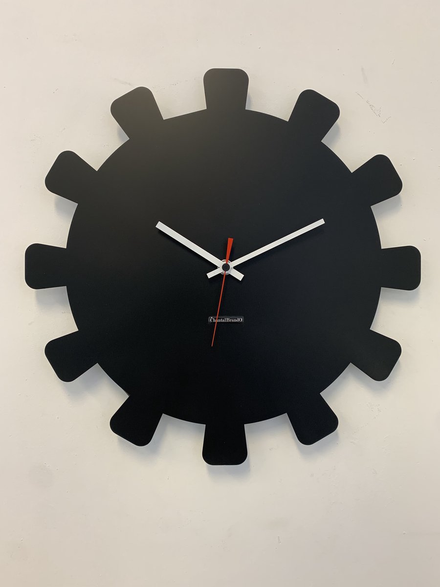MOSA CLOCK Wandklok BLACK SUN XL Modern Industrieel Design