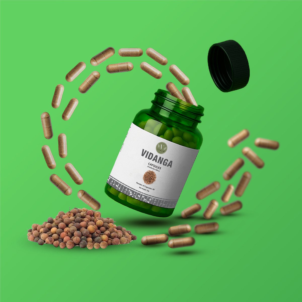Goedkoopste 100 Natuurlijke Vanan Vidanga - Ayurvedisch DarmSupplement - 300mg Embelia Ribes Extract - Voor Parasietbestrijding & Gezonde Darmflora - Vegan & GMP